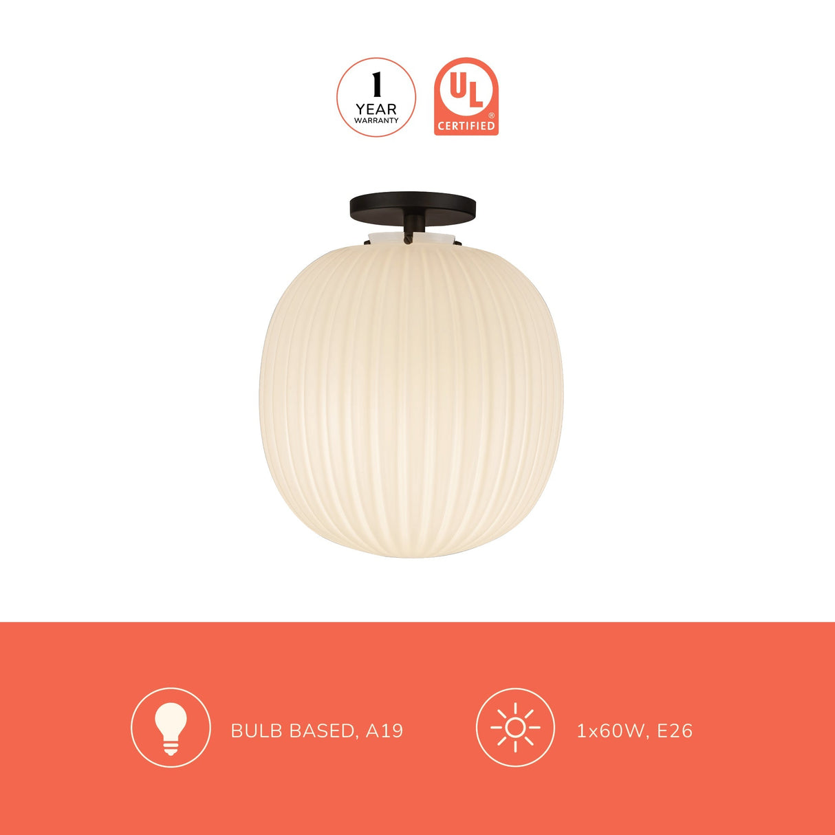 Alora Mood Cherise 12-in Semi-Flush Mount