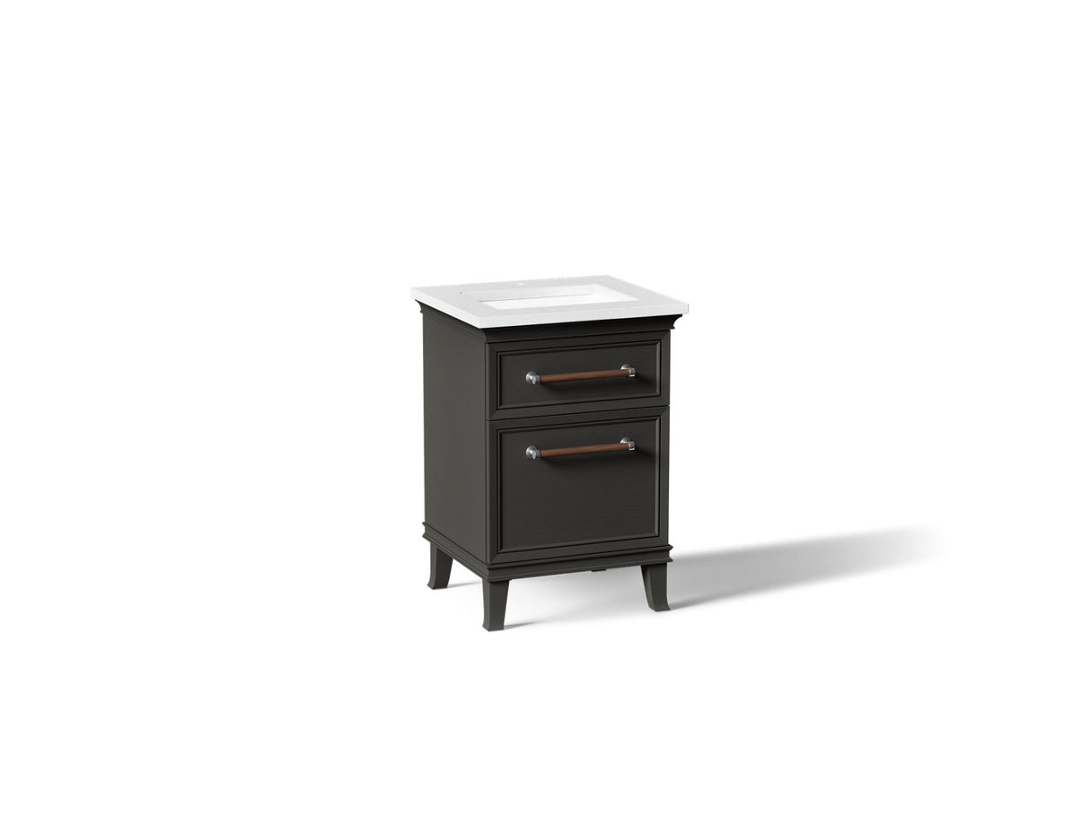 Artifacts™ 24" bathroom vanity cabinet with sink and quartz top