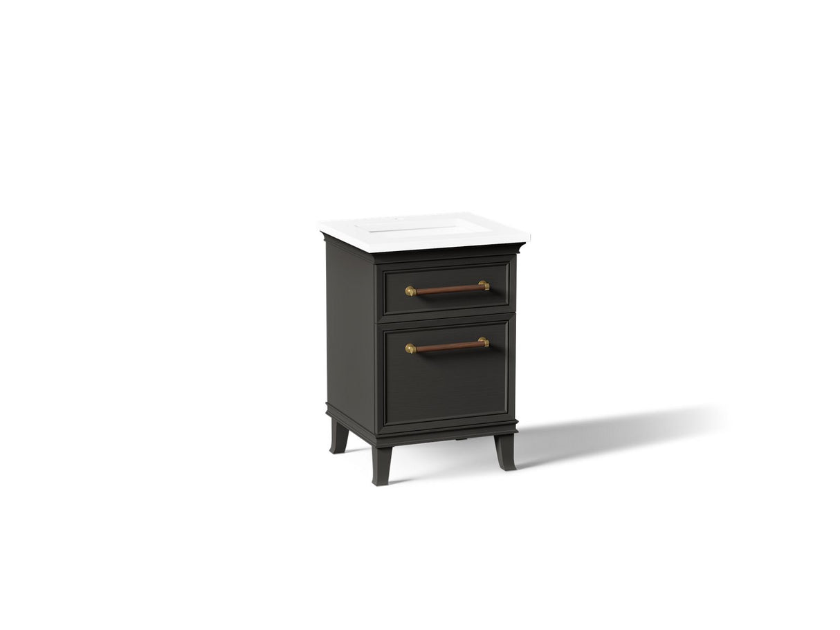 Artifacts™ 24" bathroom vanity cabinet with sink and quartz top