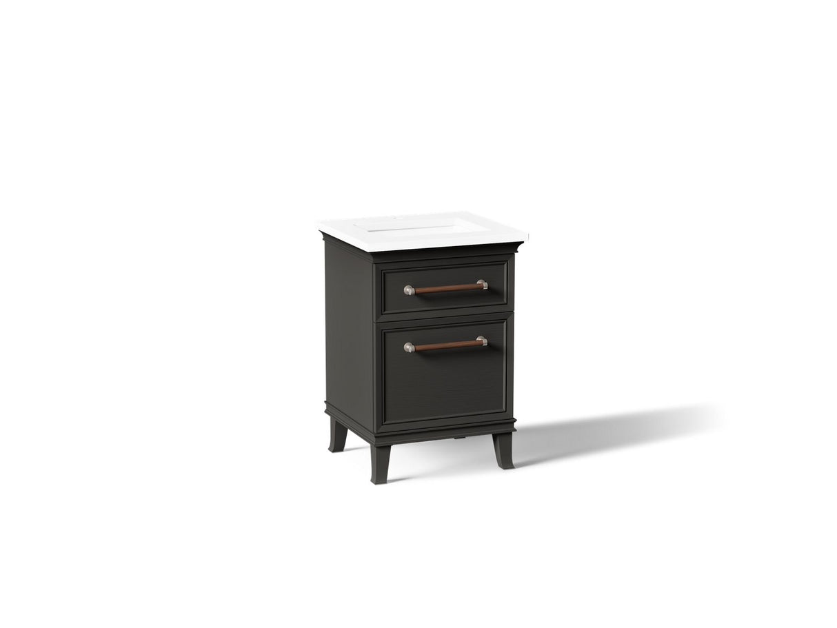 Artifacts™ 24" bathroom vanity cabinet with sink and quartz top