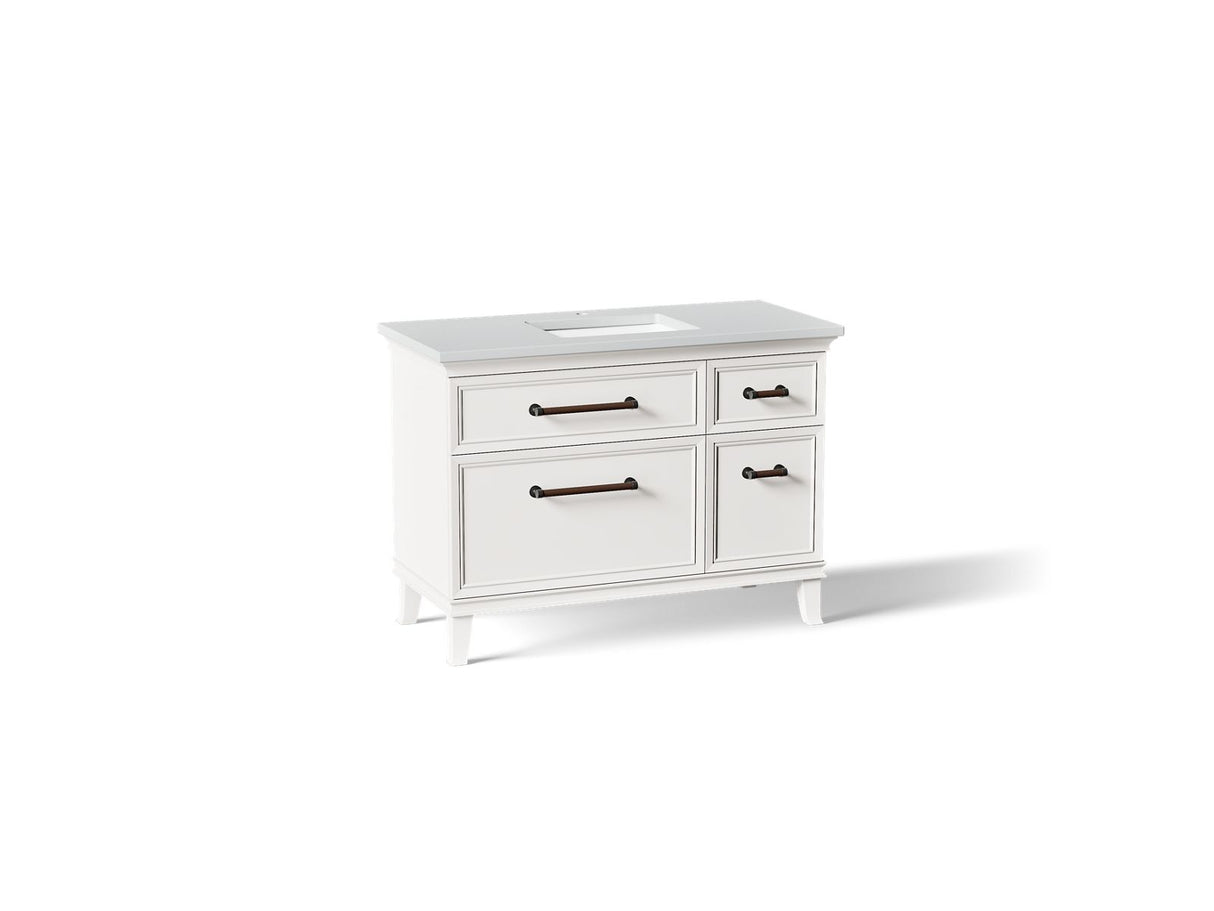 Artifacts™ 48" bathroom vanity cabinet with sink and quartz top