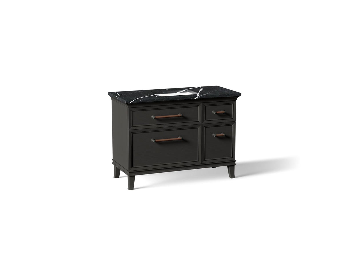 Artifacts™ 48" bathroom vanity cabinet with sink and quartz top