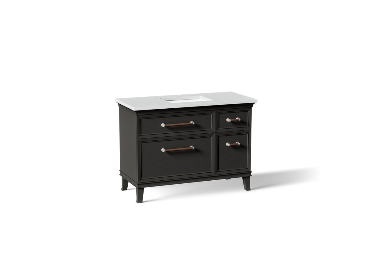 Artifacts™ 48" bathroom vanity cabinet with sink and quartz top