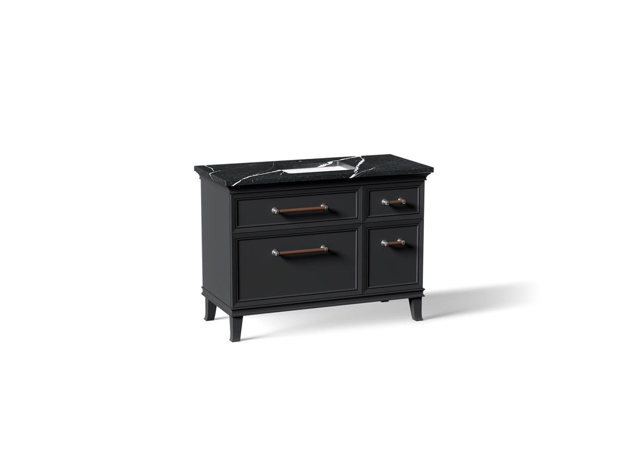 Artifacts™ 48" bathroom vanity cabinet with sink and quartz top