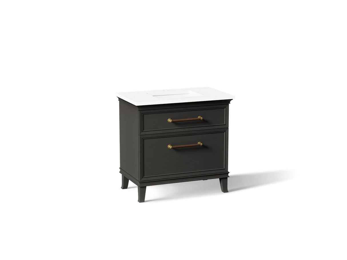 Artifacts™ 36" bathroom vanity cabinet with sink and quartz top