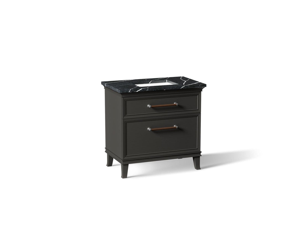 Artifacts™ 36" bathroom vanity cabinet with sink and quartz top