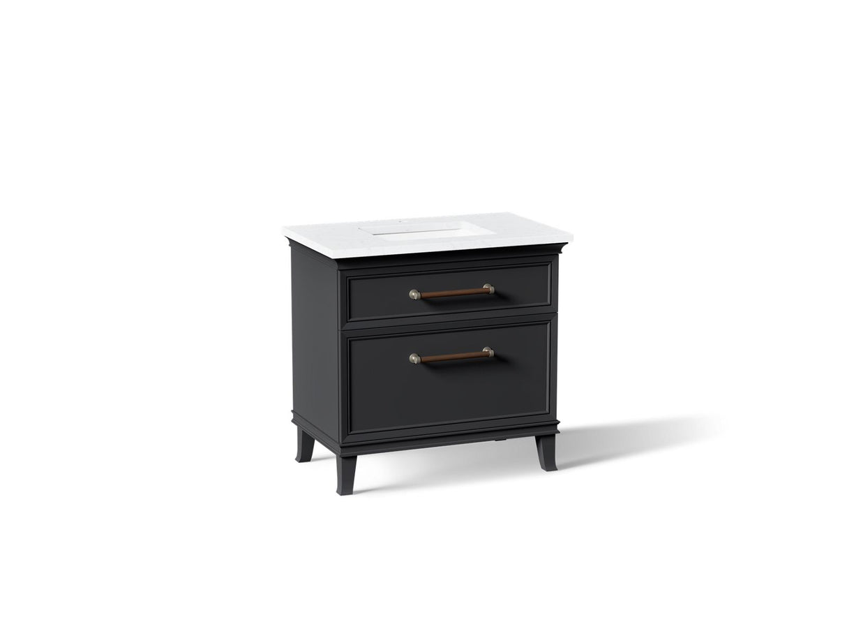 Artifacts™ 36" bathroom vanity cabinet with sink and quartz top