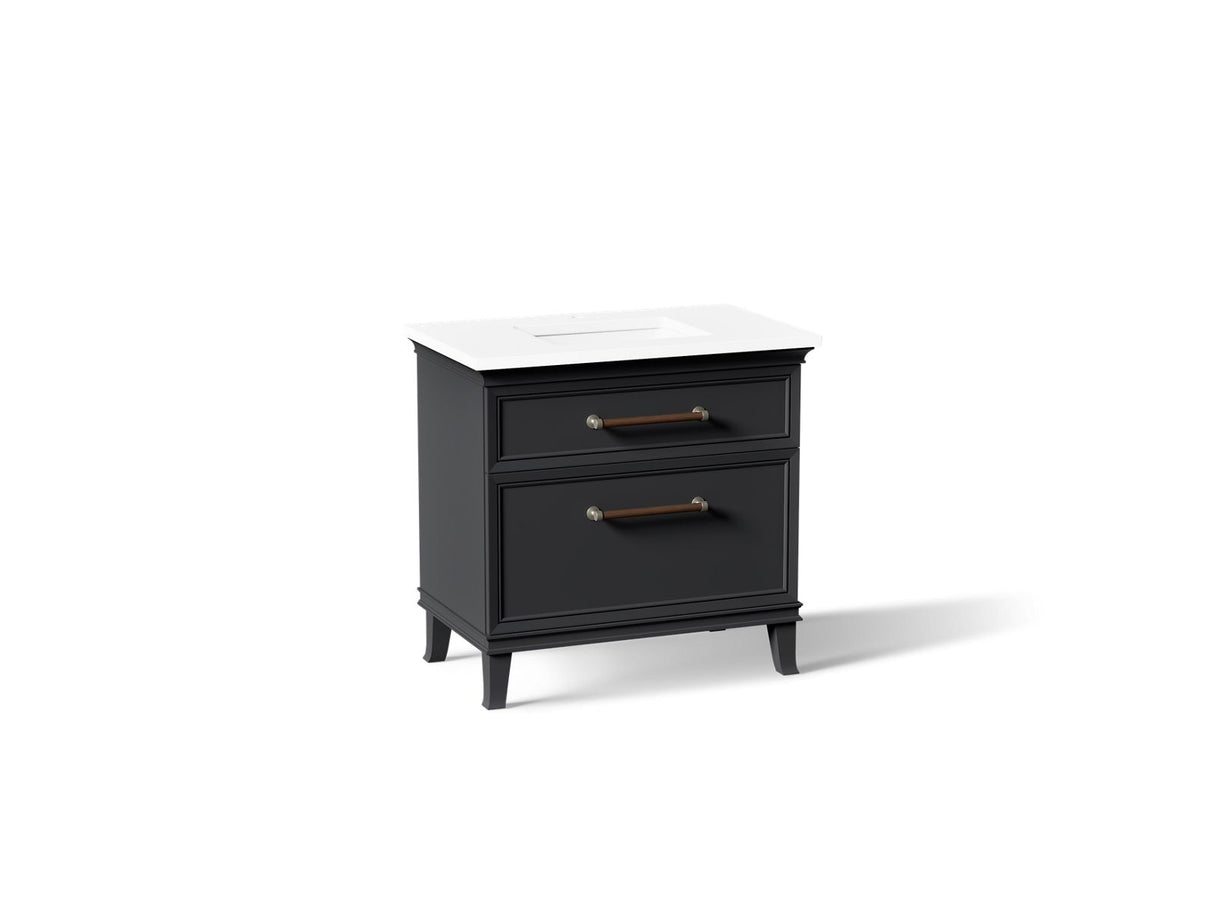Artifacts™ 36" bathroom vanity cabinet with sink and quartz top