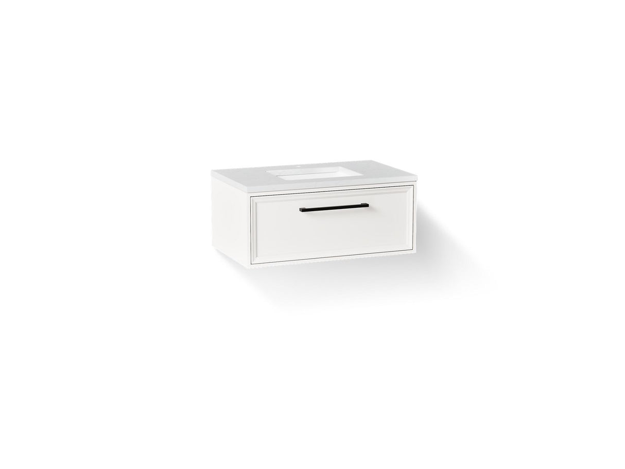 Lodern® 36" wall-hung bathroom vanity cabinet with sink and quartz top