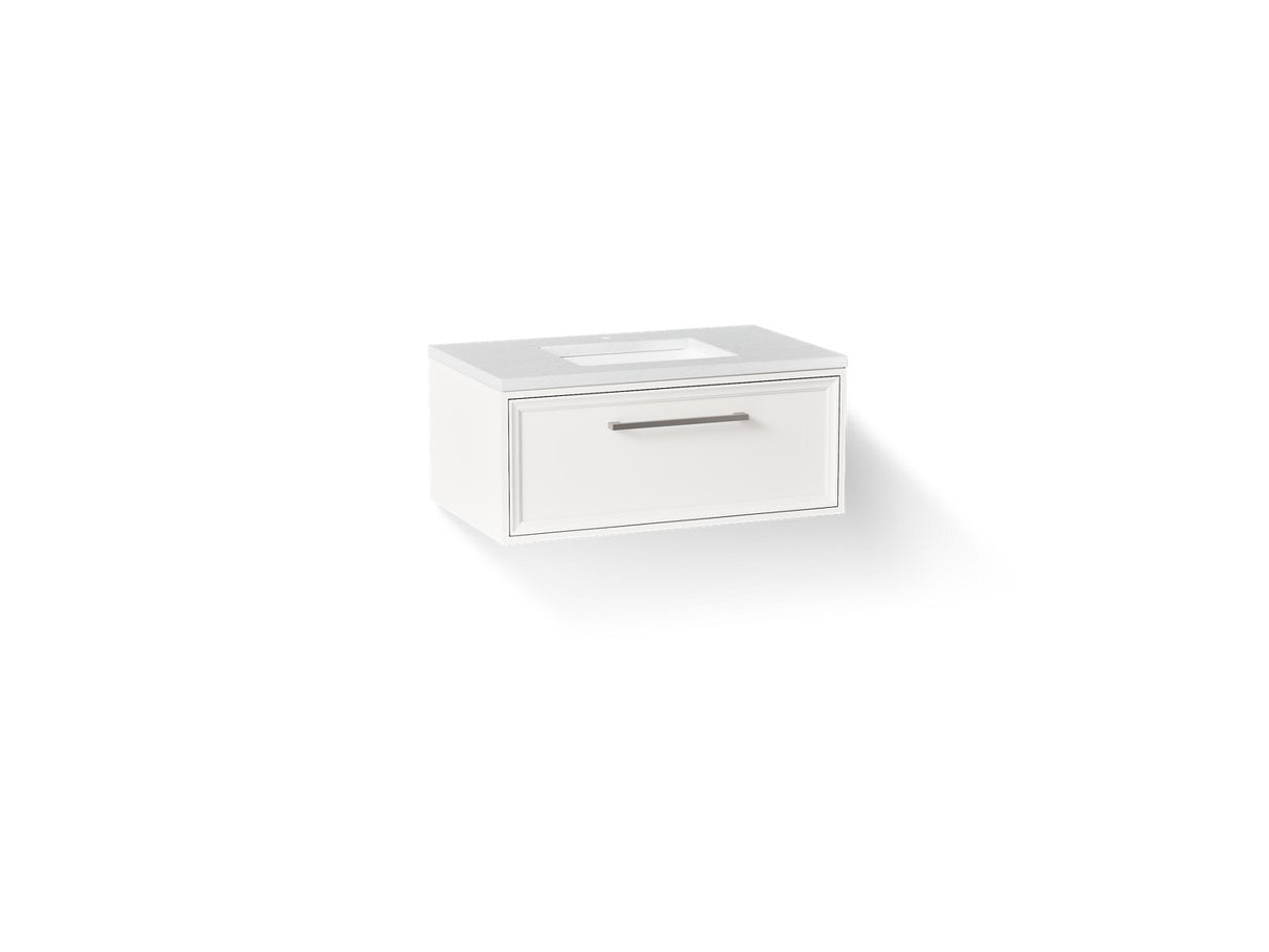 Lodern® 36" wall-hung bathroom vanity cabinet with sink and quartz top