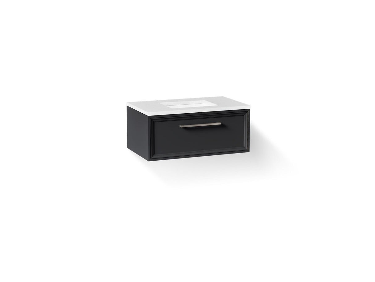 Lodern® 36" wall-hung bathroom vanity cabinet with sink and quartz top