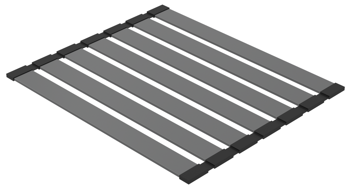 Flat Bar Drying Fold-Out Mat Thick Stainless steel roll-out drying mat - Black Pearl