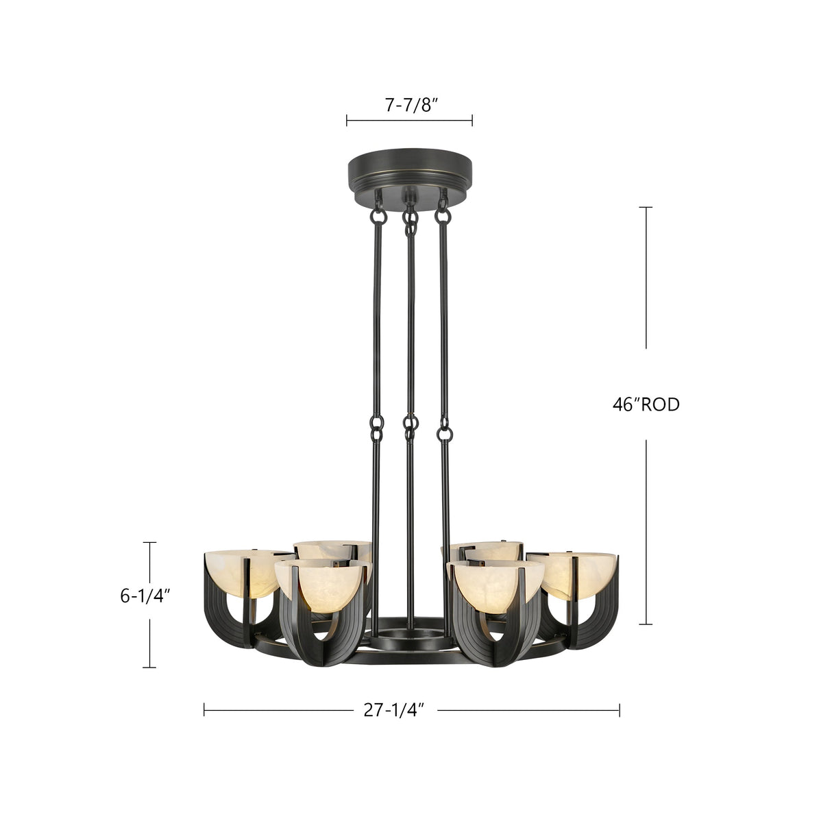 Alora Colette 27-in Chandelier