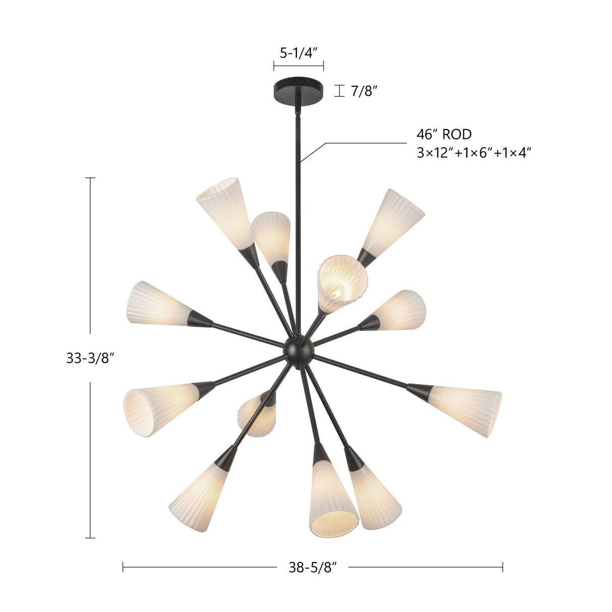 Alora Mood Cosmo 39-in Chandelier