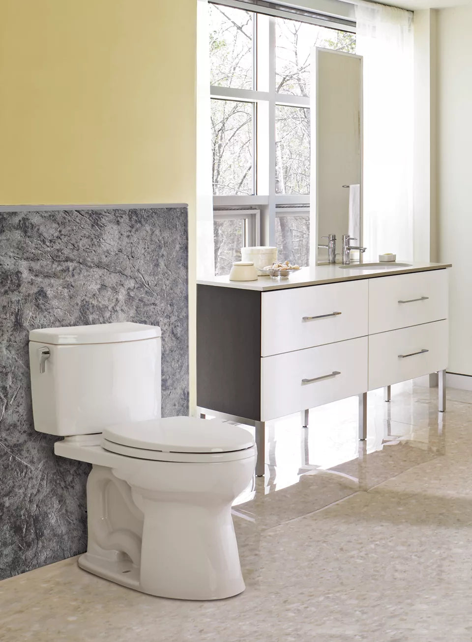 Drake II Two-Piece Toilet, 1.28 GPF, Elongated Bowl