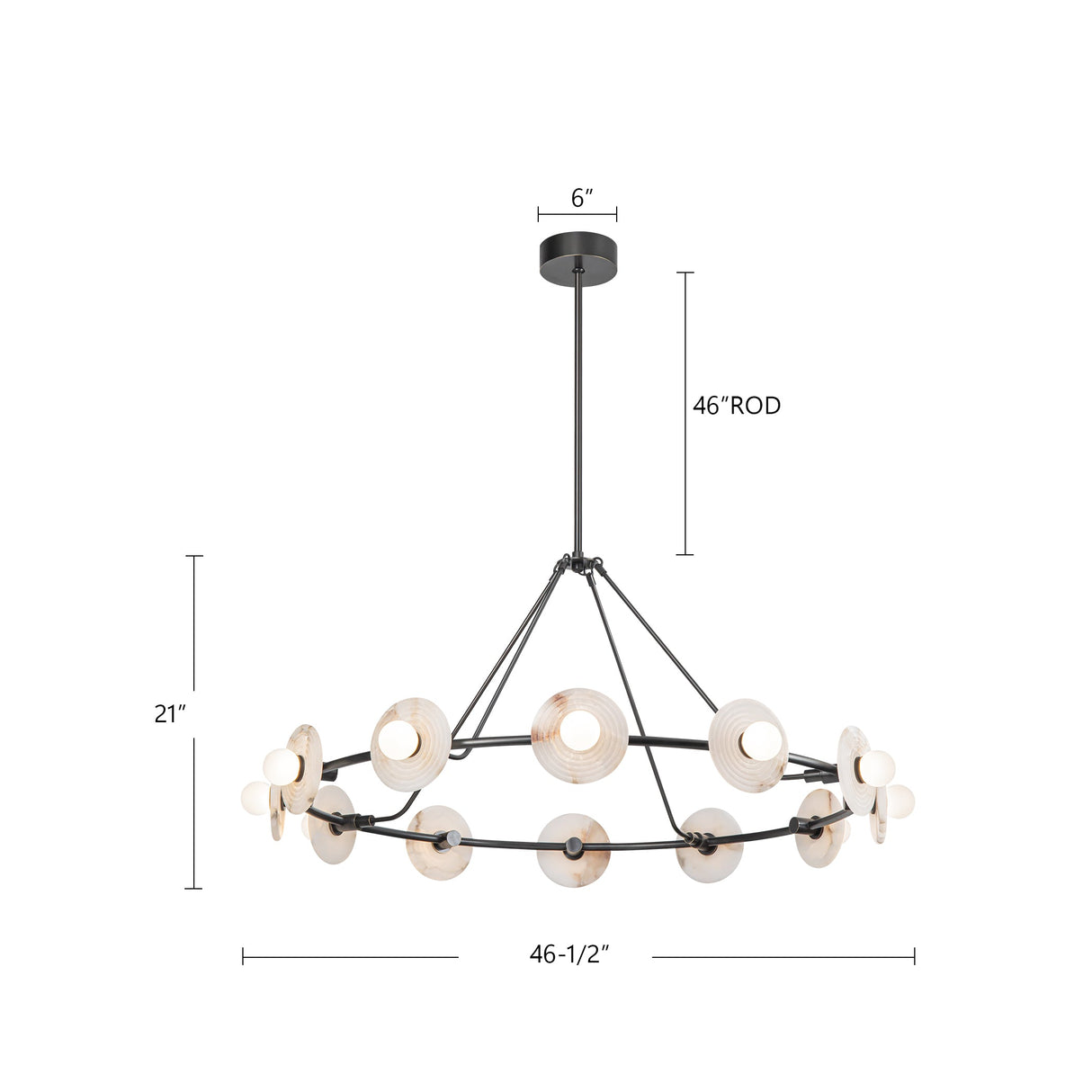 Alora Dahlia 46-in Chandelier