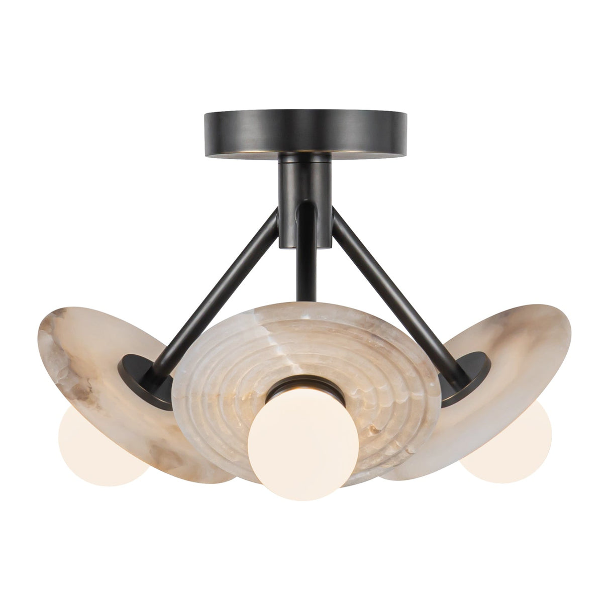 Alora Dahlia 13-in Semi-Flush Mount