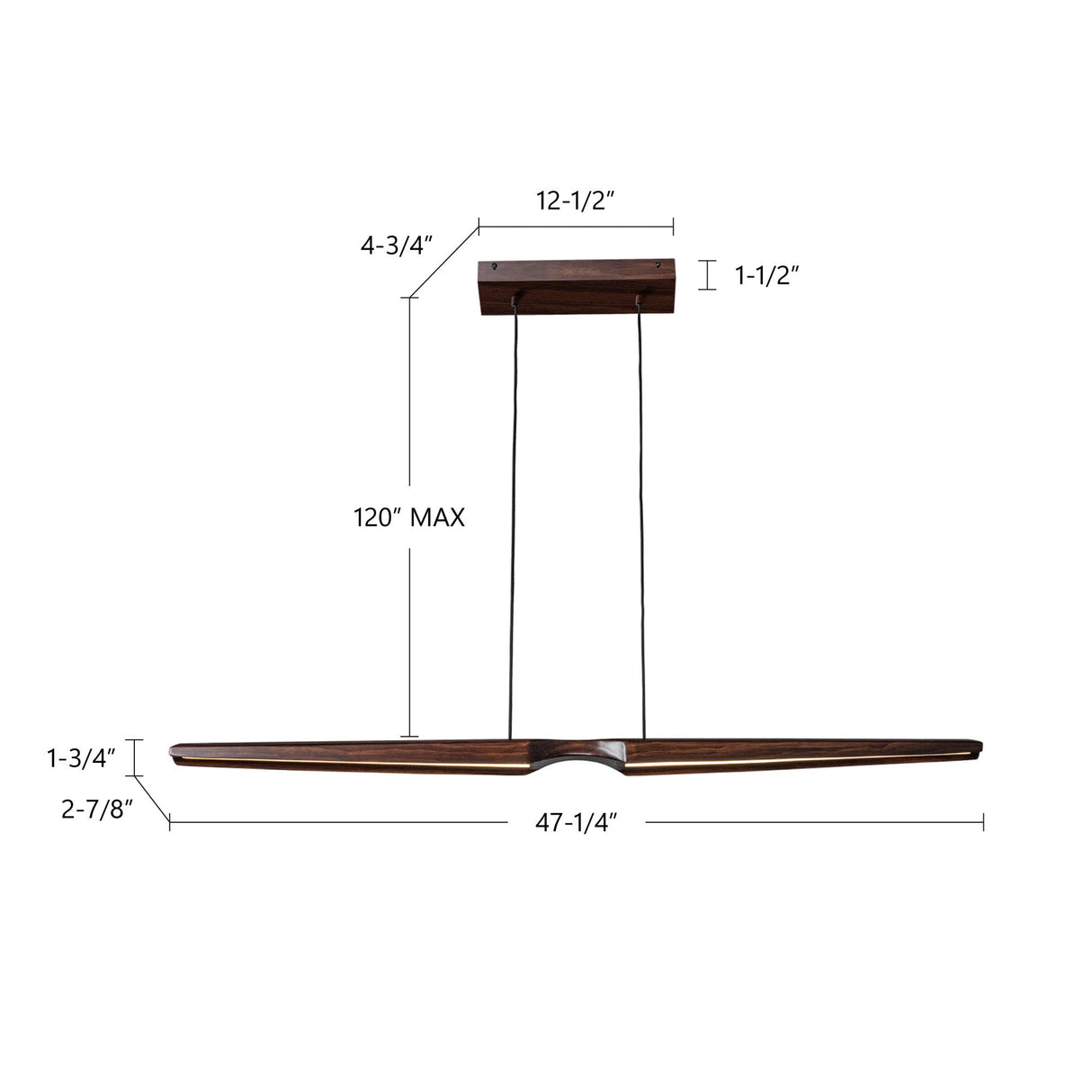 Kuzco Dakota 47-in Linear Pendant