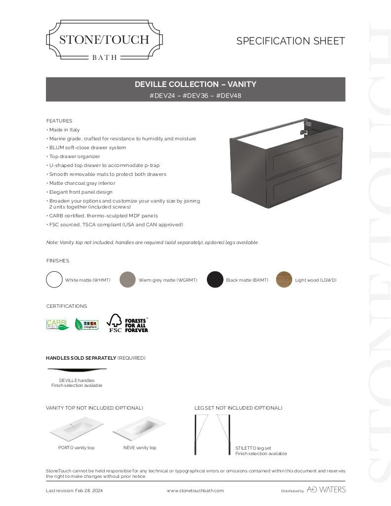 Deville Wallmount Vanity