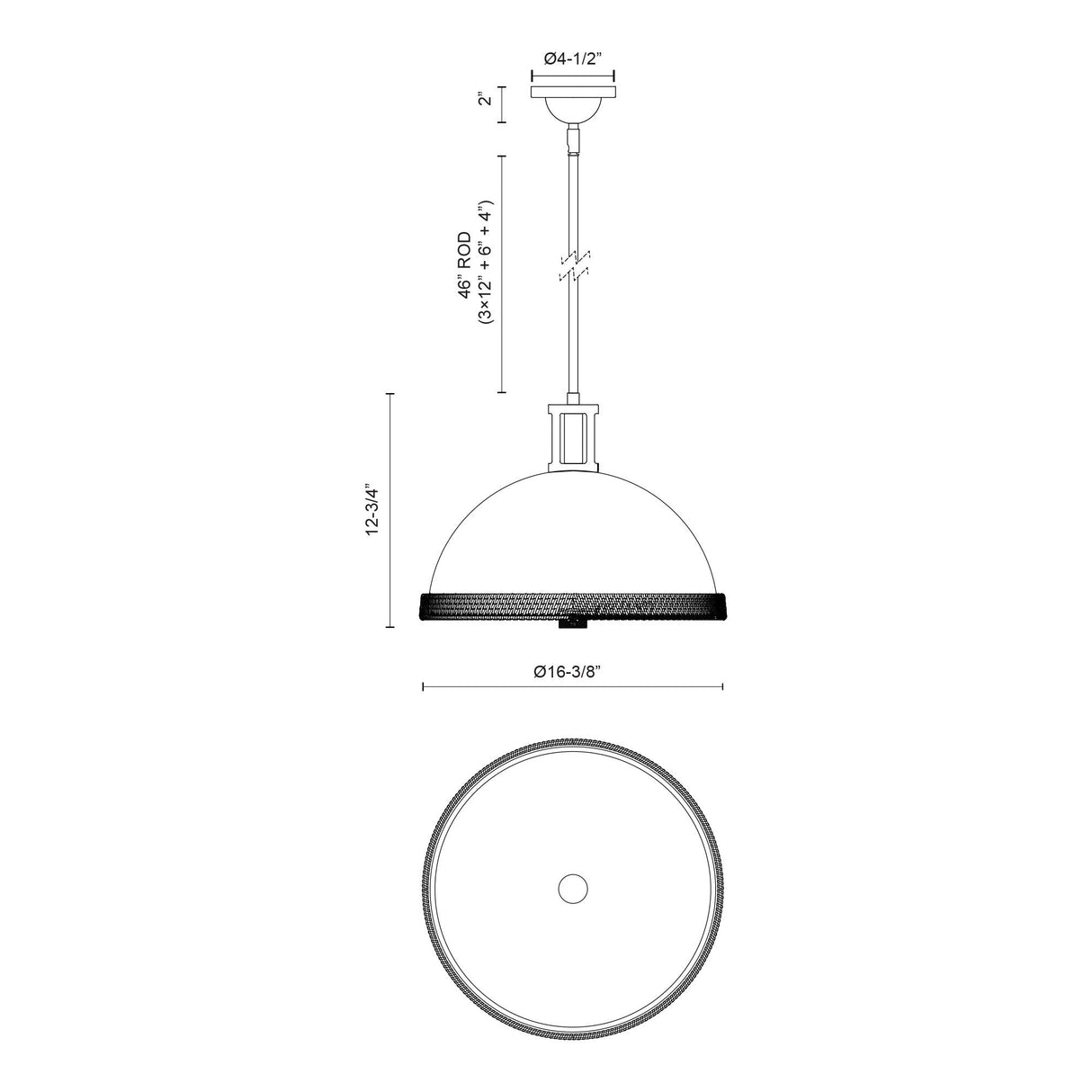 Alora Doral 16-in Pendant