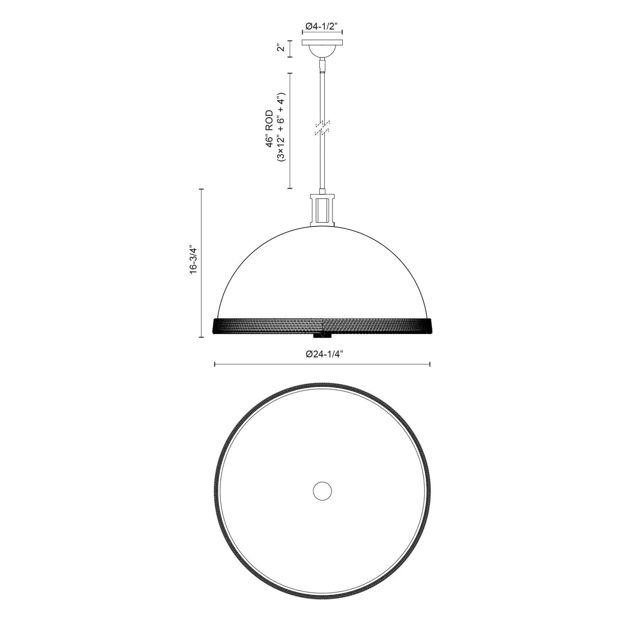 Alora Doral 24-in Pendant