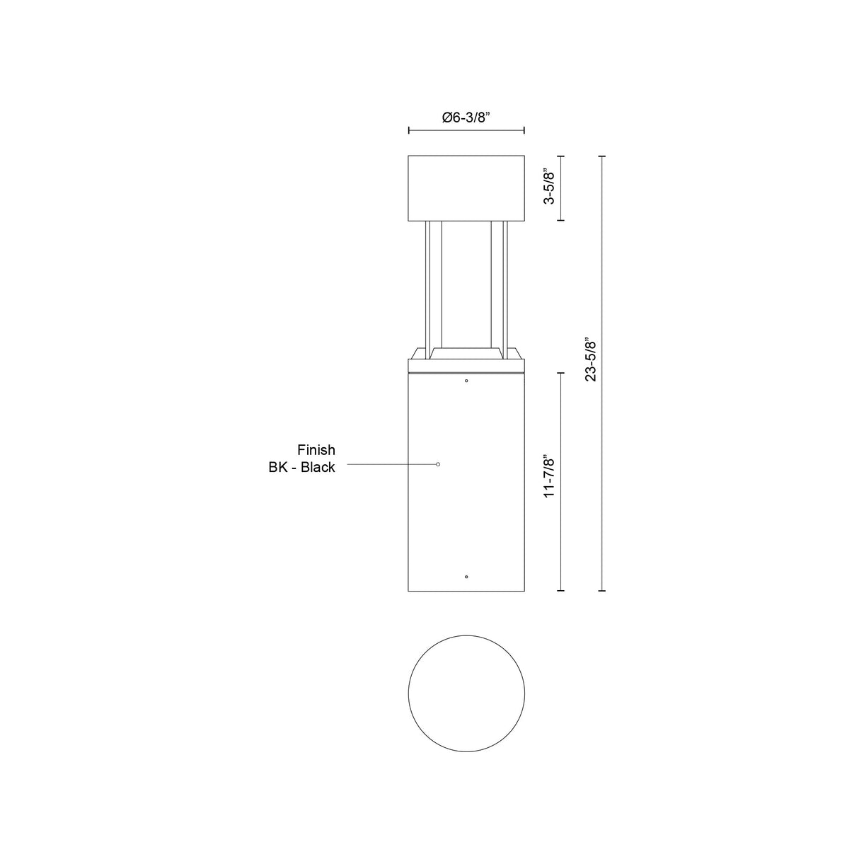 Kuzco Novato 24-in Exterior Bollard
