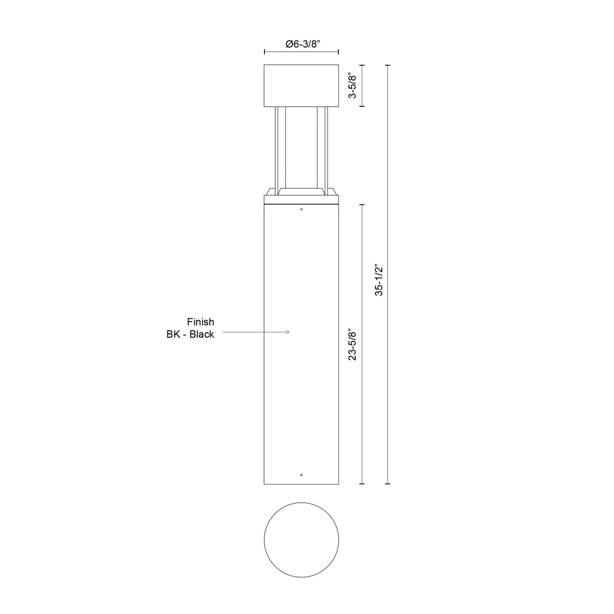 Kuzco Novato 36-in Exterior Bollard