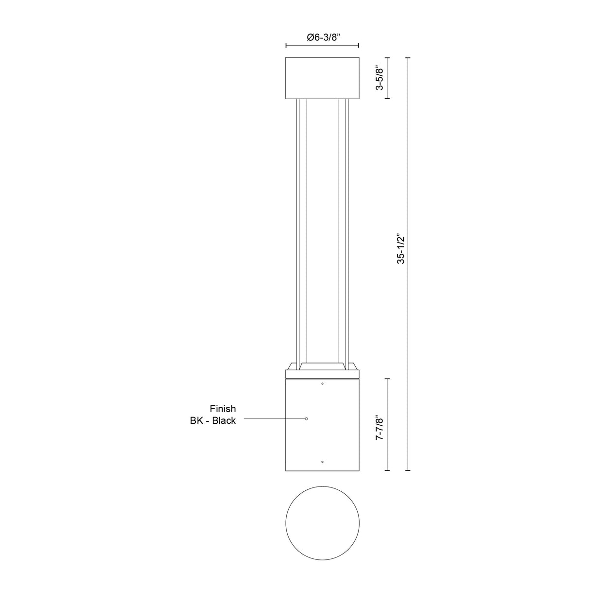 Kuzco Knox 36-in Exterior Bollard