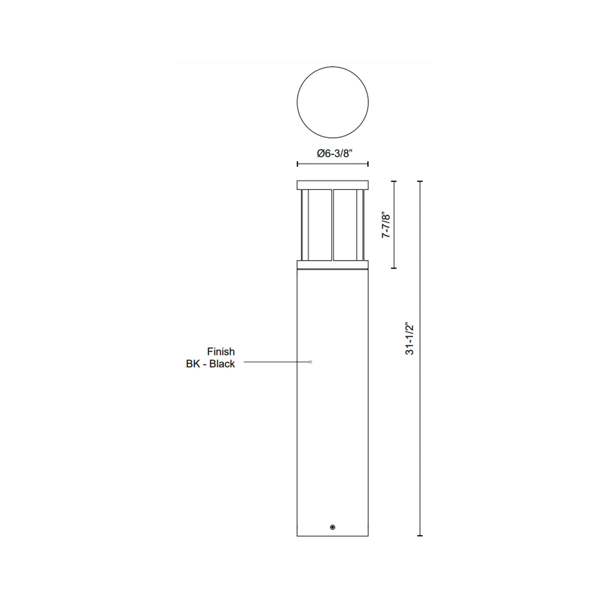Kuzco Alden 31-in Exterior Bollard