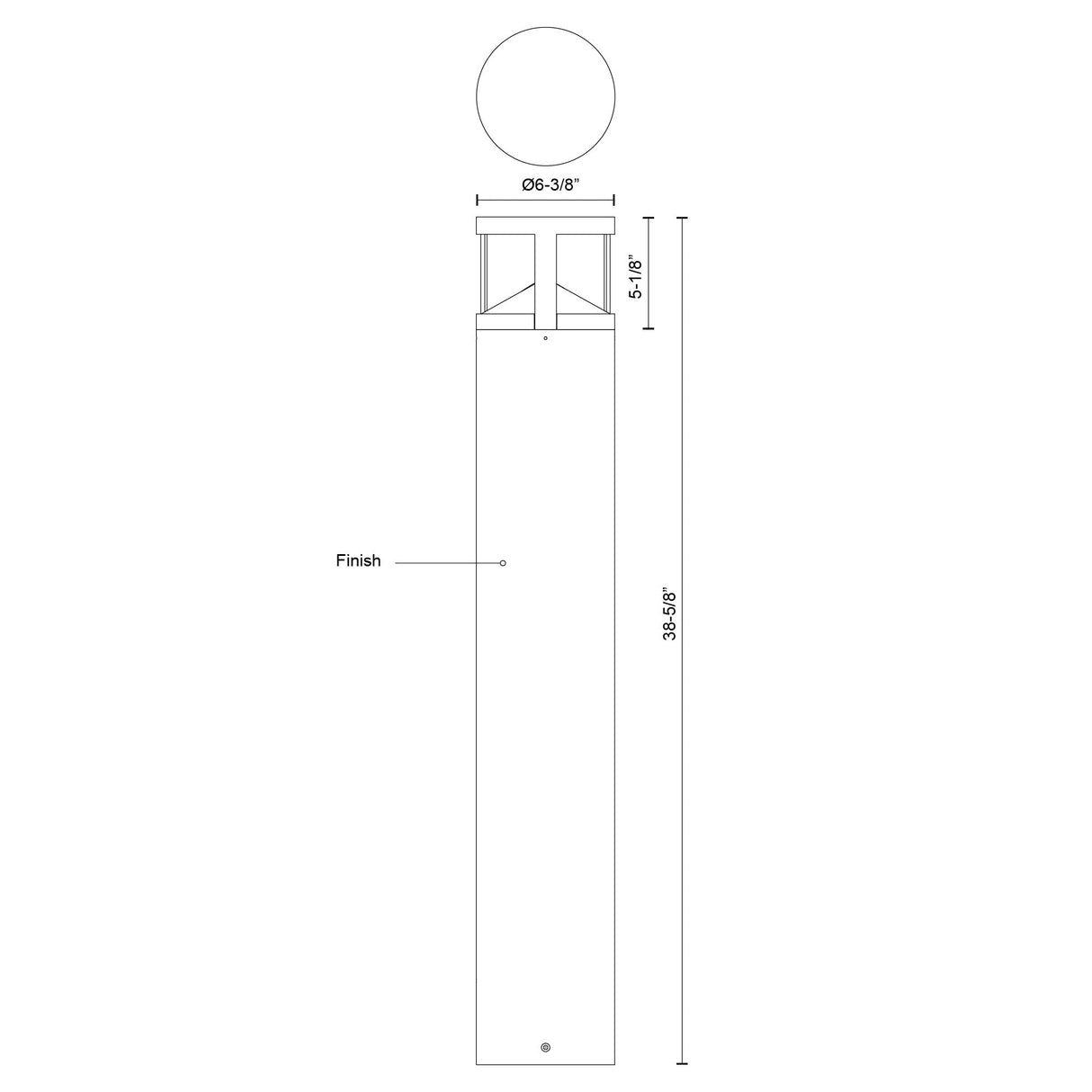 Kuzco Glen 39-in Exterior Bollard