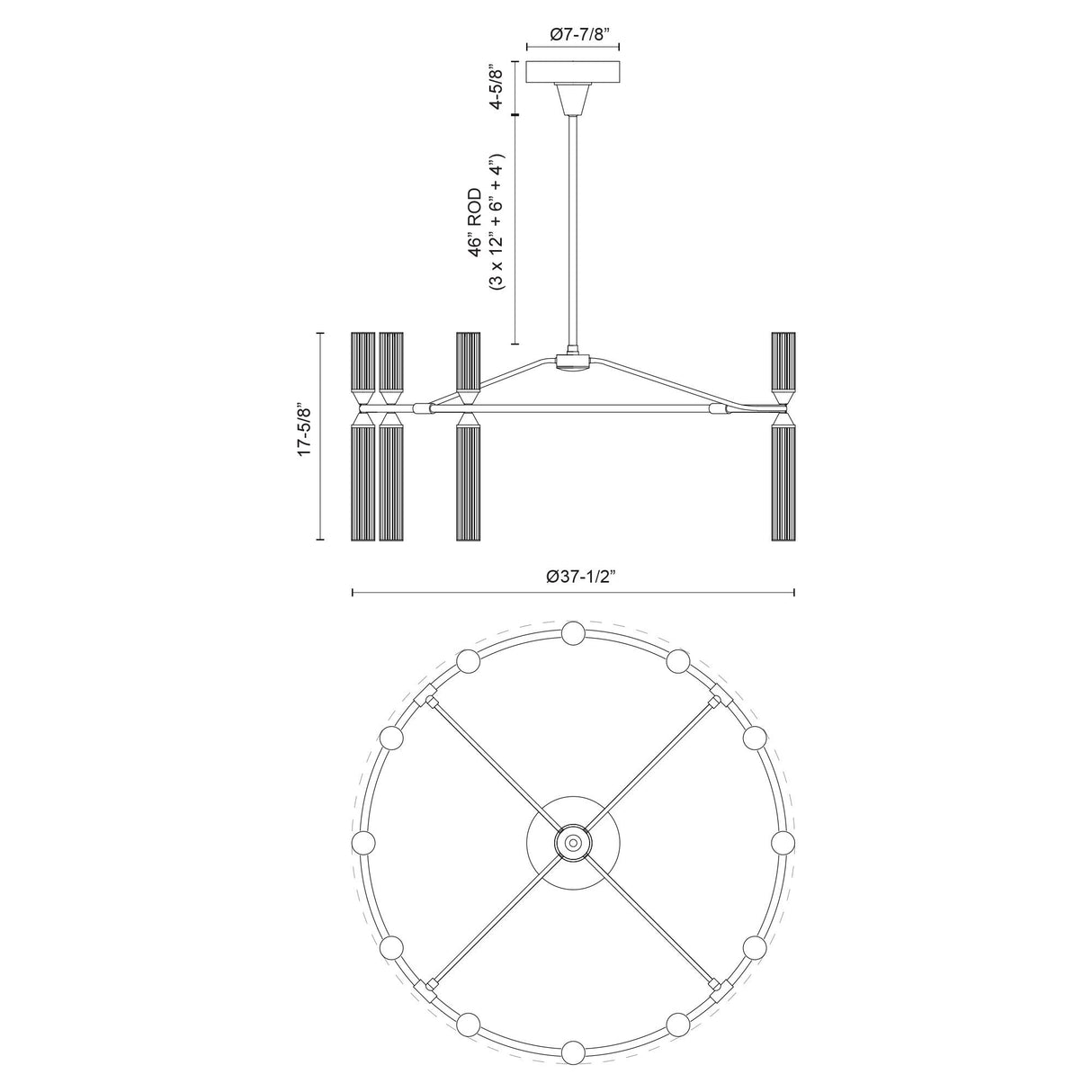 Alora Edwin 38-in Chandelier