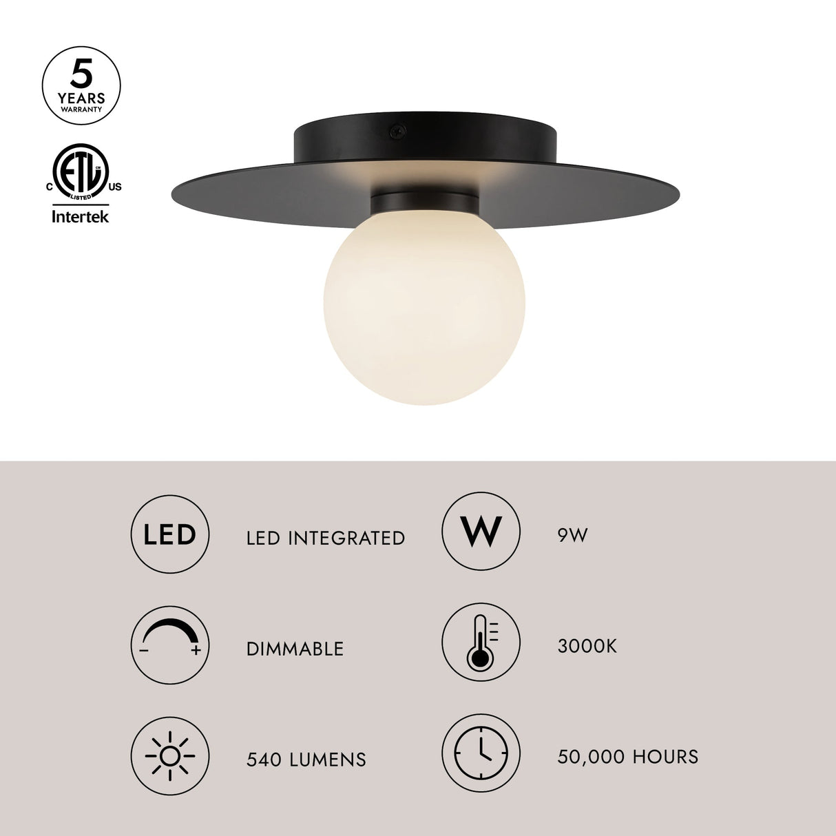 Kuzco Elixir 10-in Flush Mount