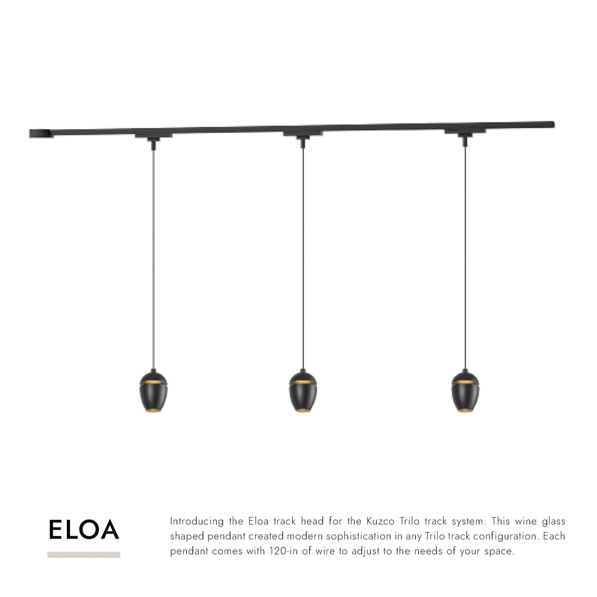 Kuzco Trilo Ceiling Kit - Eloa 3-Head