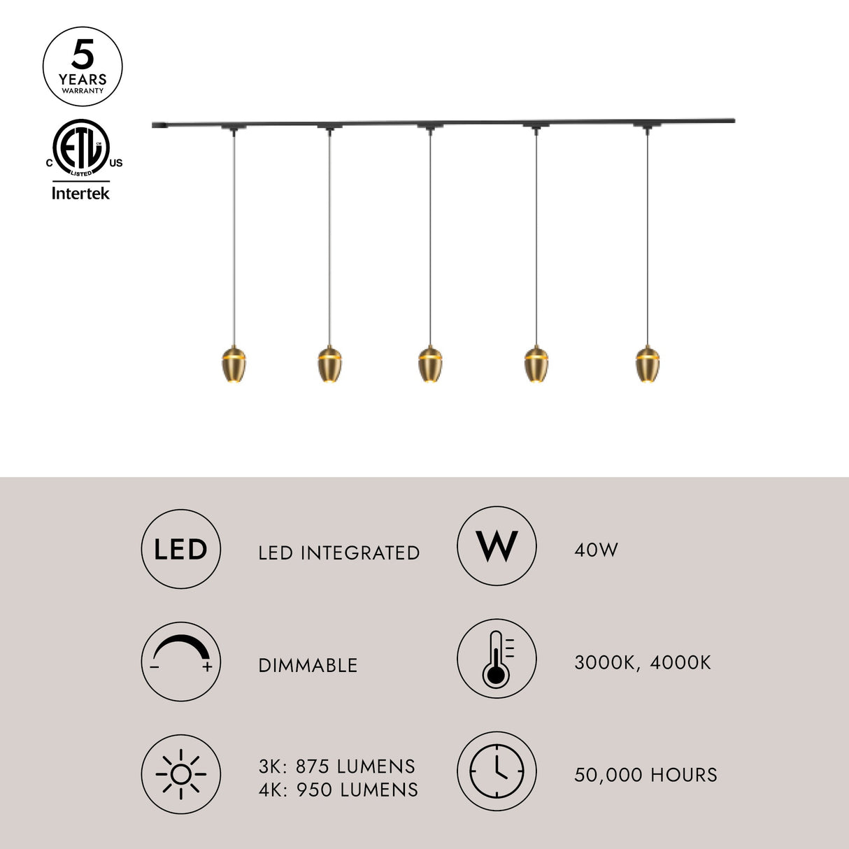 Kuzco Trilo Ceiling Kit - Eloa 5-Head