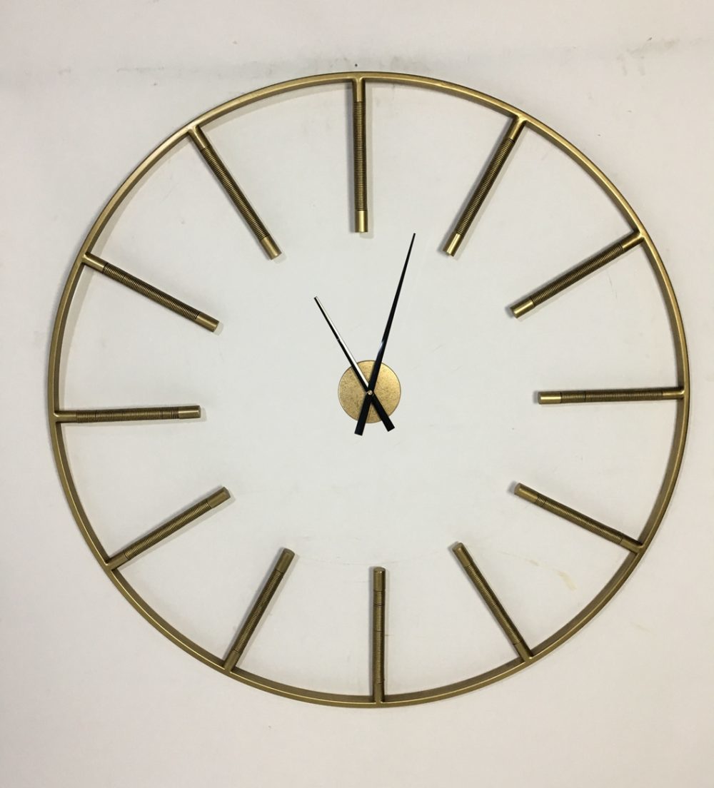 Ember Wall Clock 35" X 35" Finish In Gold With Black Accent
