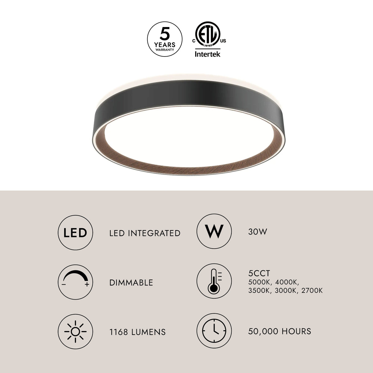 Kuzco Essex 16-in Flush Mount