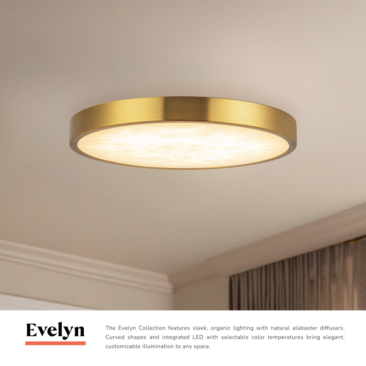 Alora Evelyn 9-in Flush Mount
