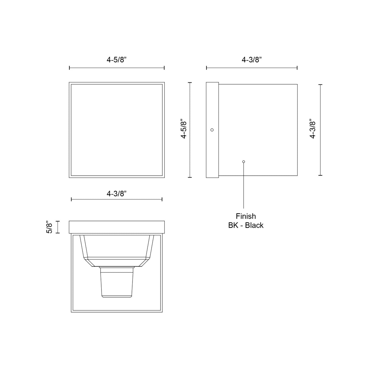Kuzco Helsinki 3-in Exterior Wall Sconce