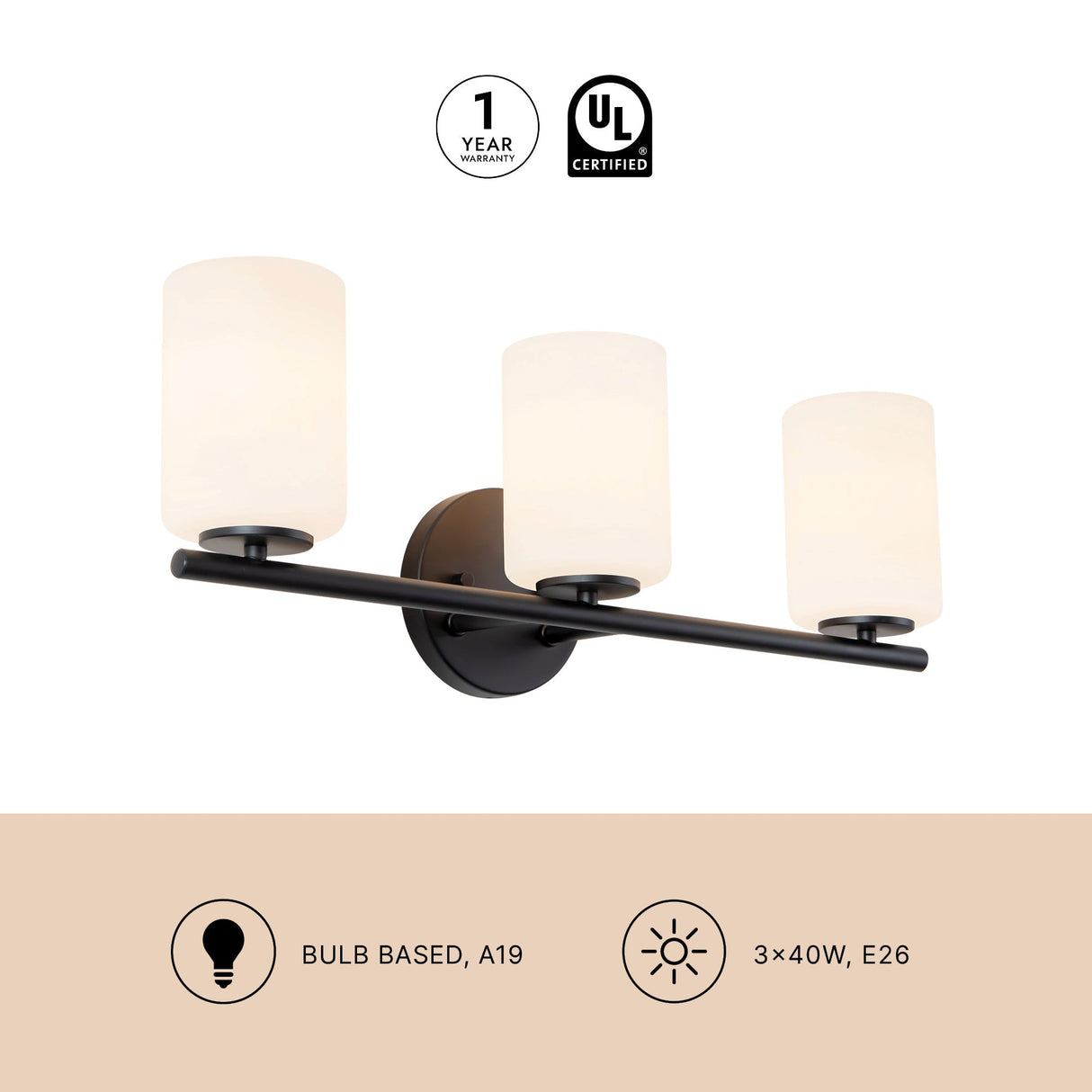 Kuzco Vibe Ezra 22-in Vanity Light