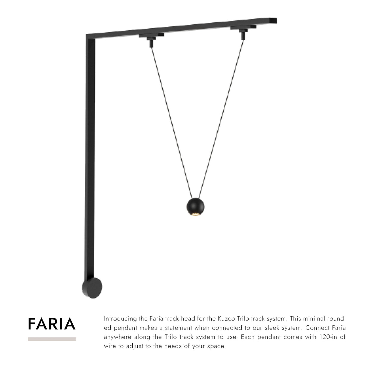 Kuzco Trilo Wall Kit - Faria Double 1 Head
