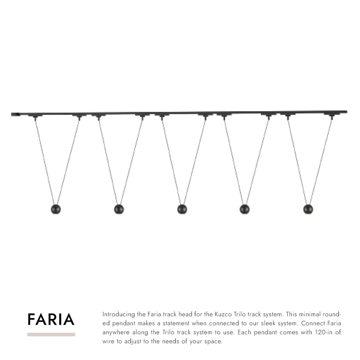Kuzco Trilo Ceiling Kit - Faria Double 5-Head