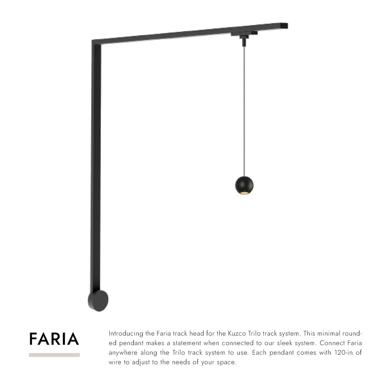 Kuzco Trilo Wall Kit - Faria 1 Head