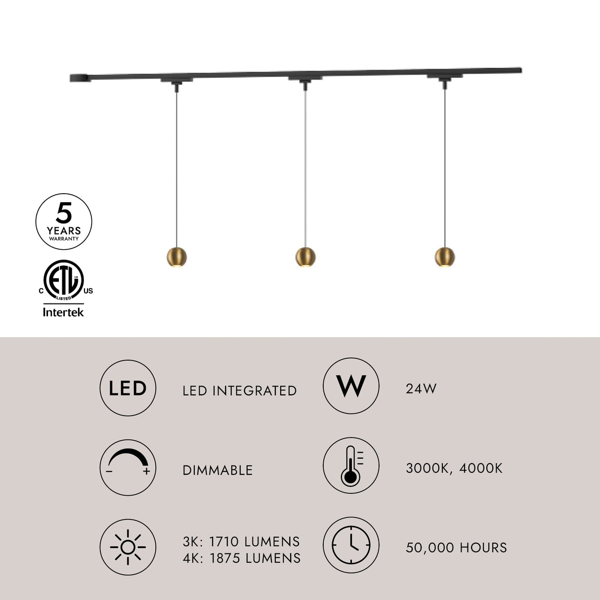 Kuzco Trilo Ceiling Kit - Faria 3-Head
