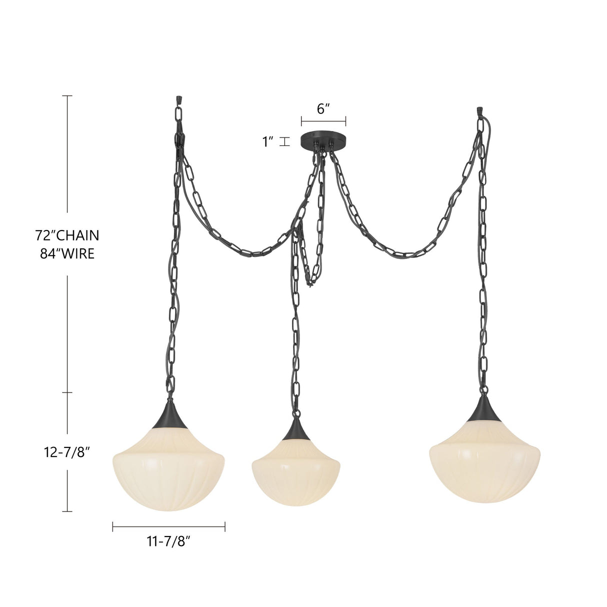 Alora Mood Farrah 3 Head Multi Pendant