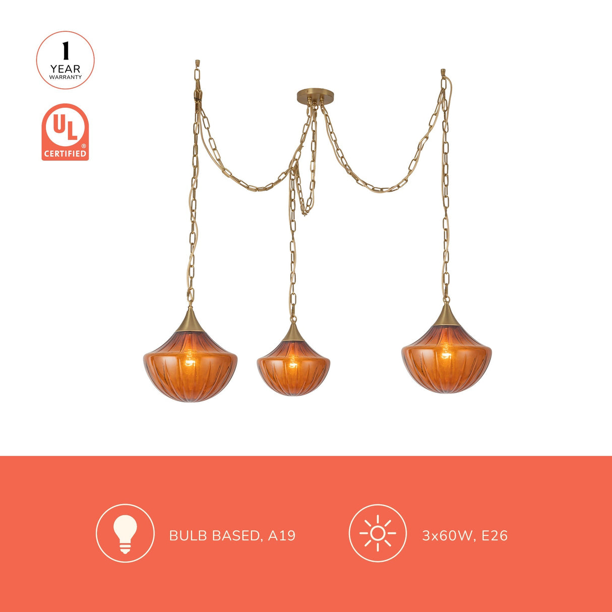 Alora Mood Farrah 3 Head Multi Pendant