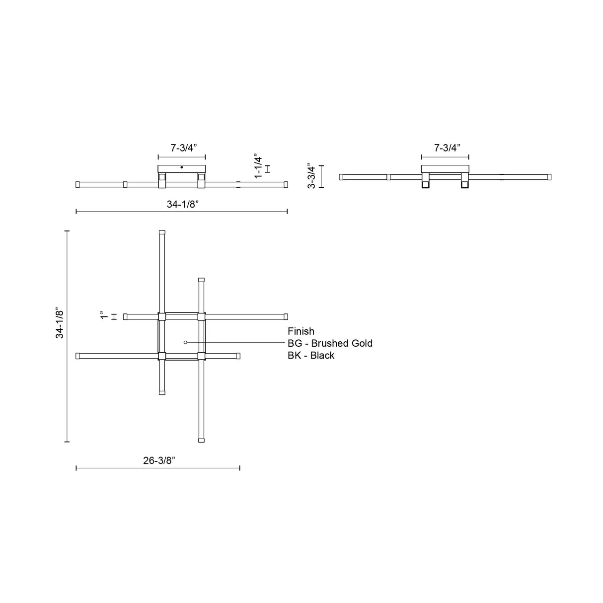 Kuzco Blade 34-in Flush Mount