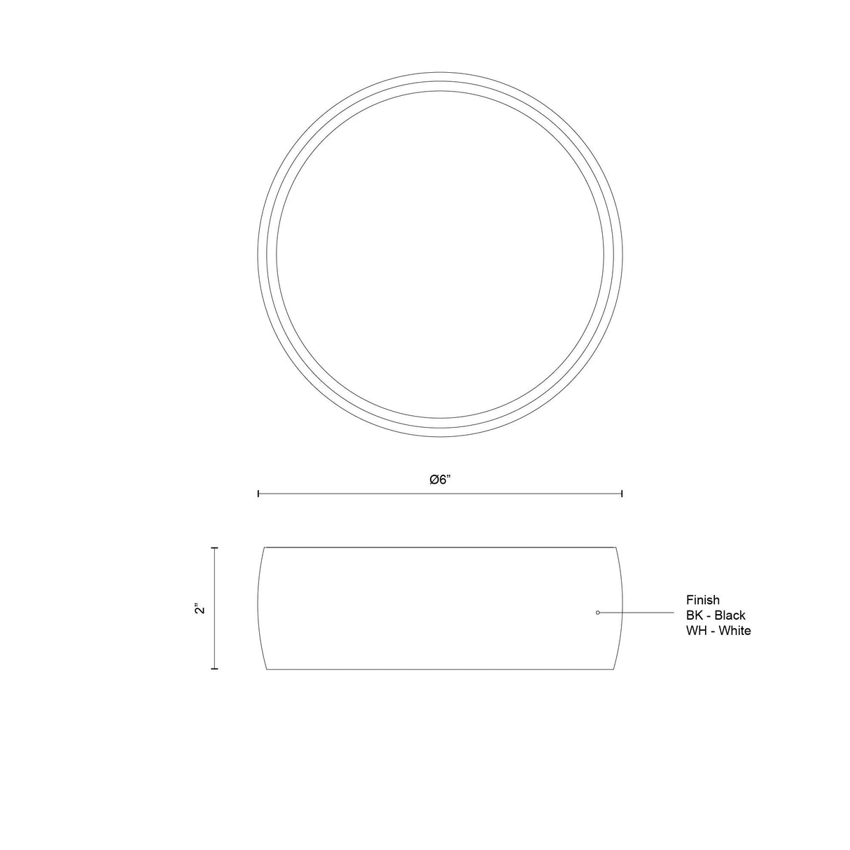 Kuzco Savile 6-in Flush Mount