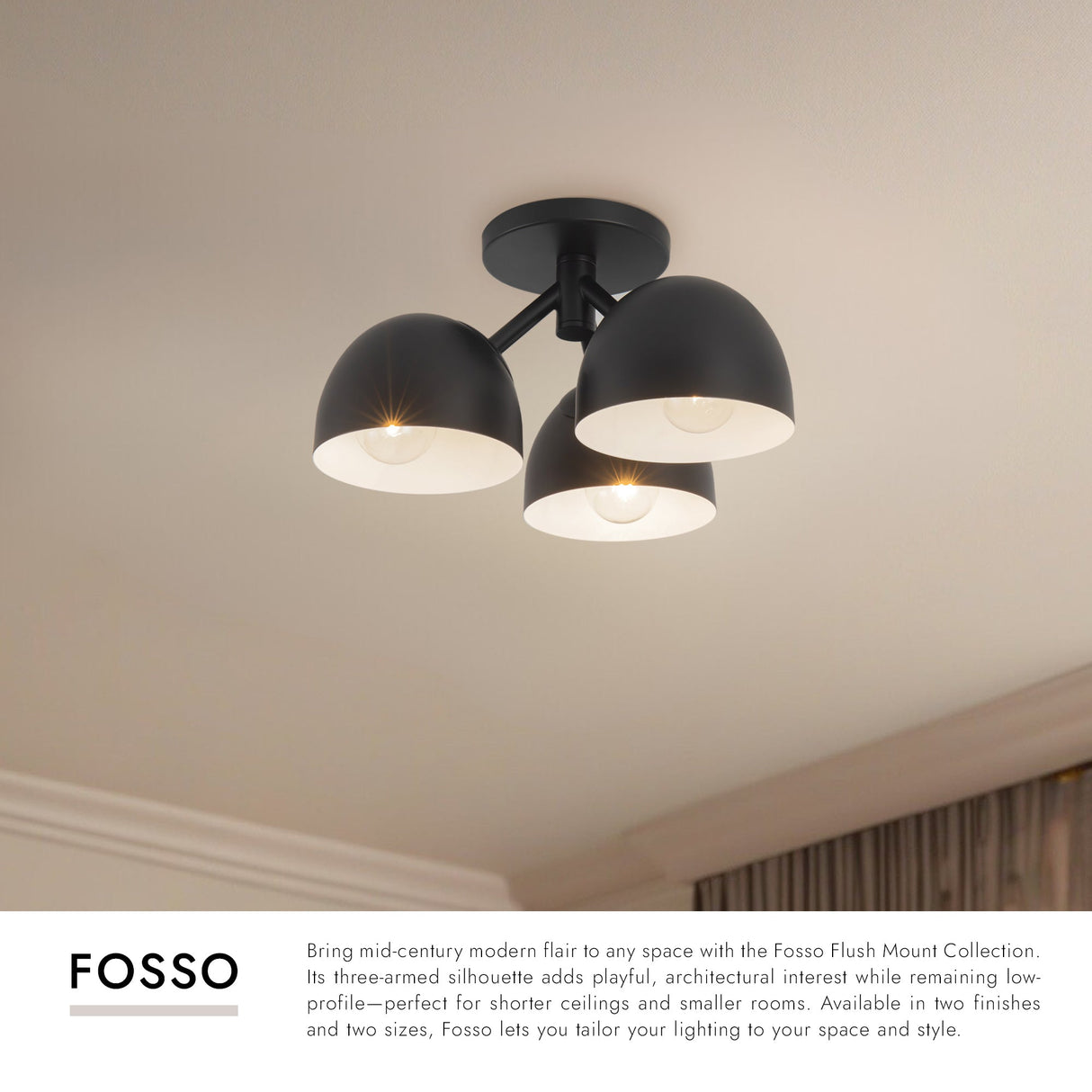 Kuzco Fosso 12-in Semi-Flush Mount