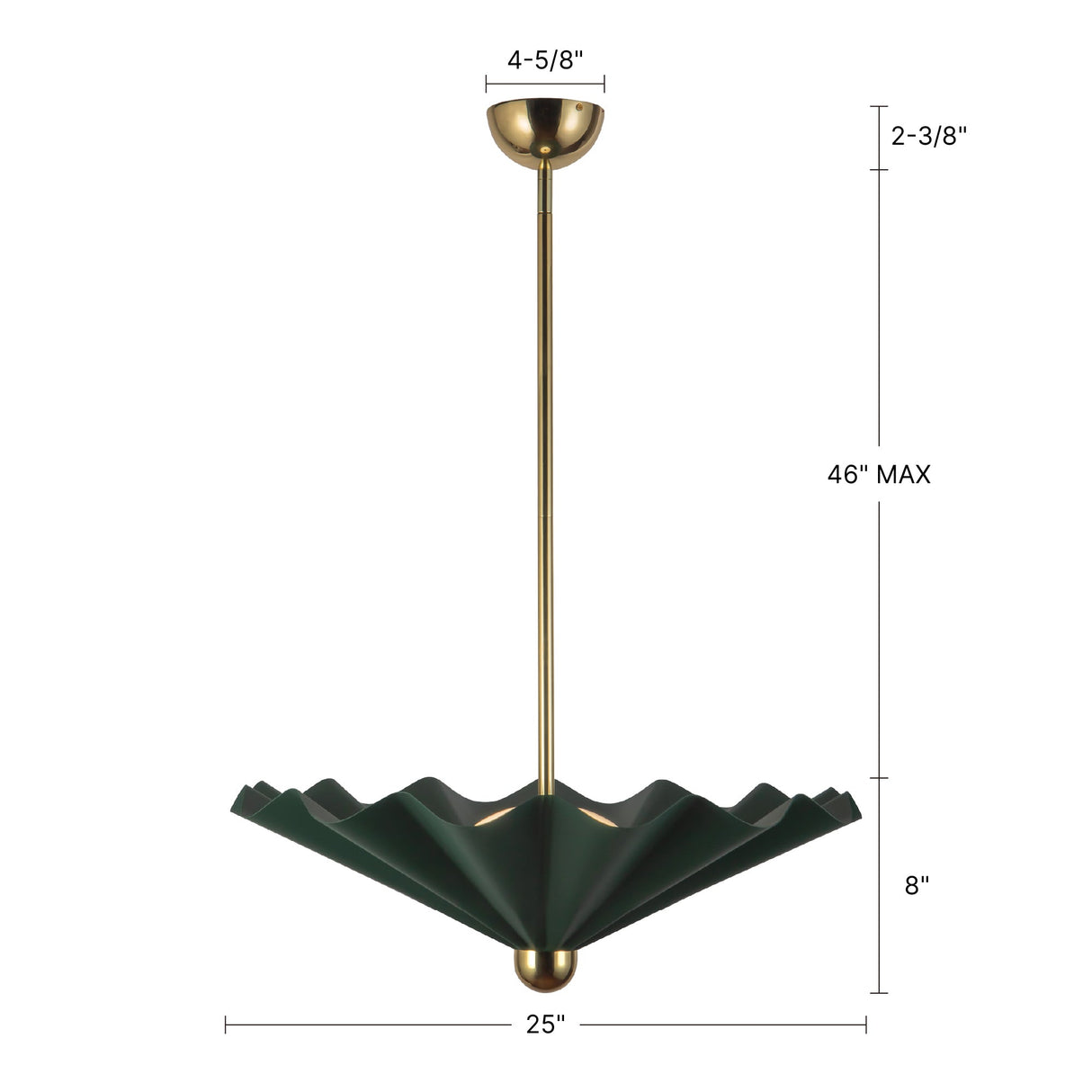 Alora Furrow 25-in Pendant
