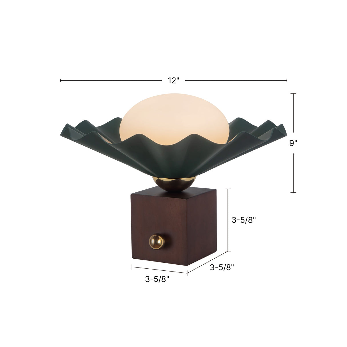 Alora Furrow 12-in Table Lamp